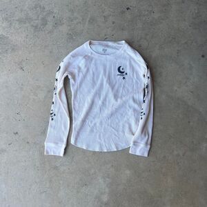 Billabong Womens Large Moon Waffle Knit Long sleeve tee